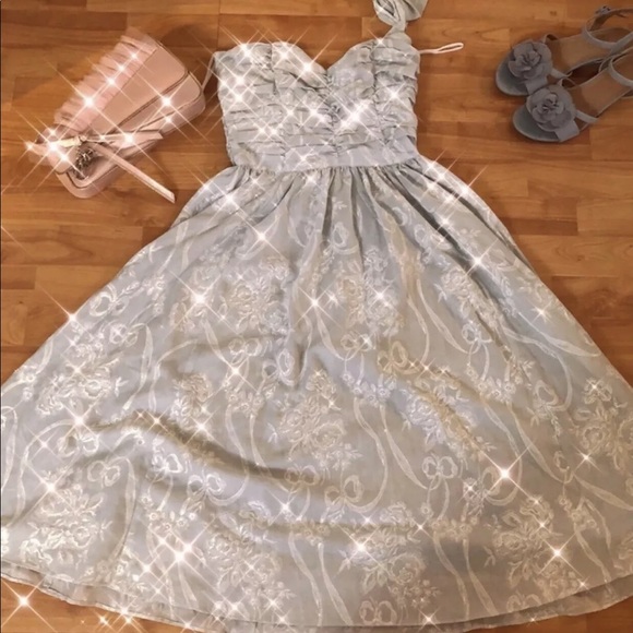 ✨ Blue Cinderella Gunne Sax Dress Ribbon🍒 - Picture 5 of 9